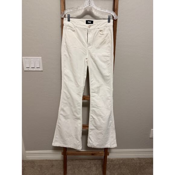 PAIGE Pants - Paige-off white soft Corduroy flare pants- Size 27